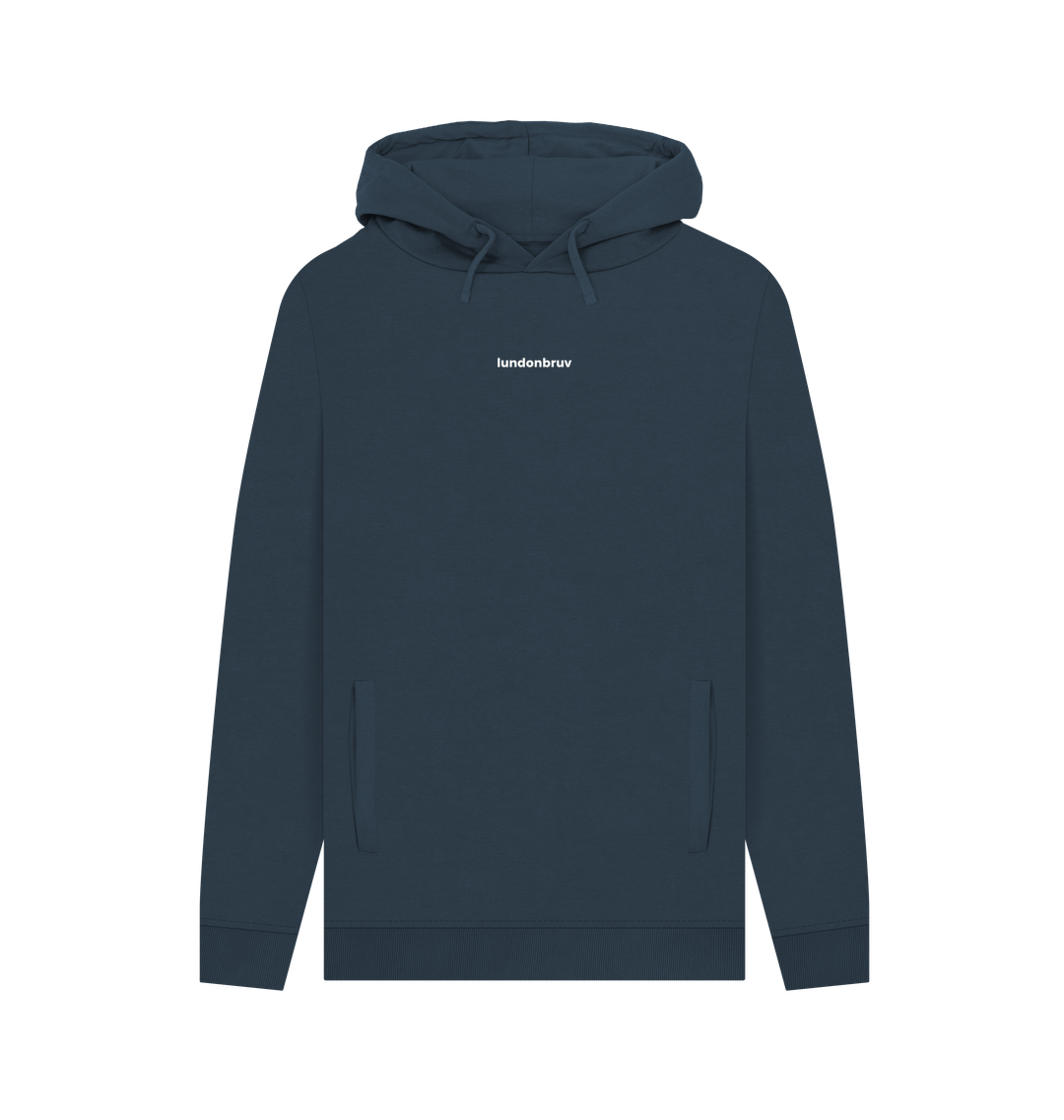 Navy Printed Hoody Front