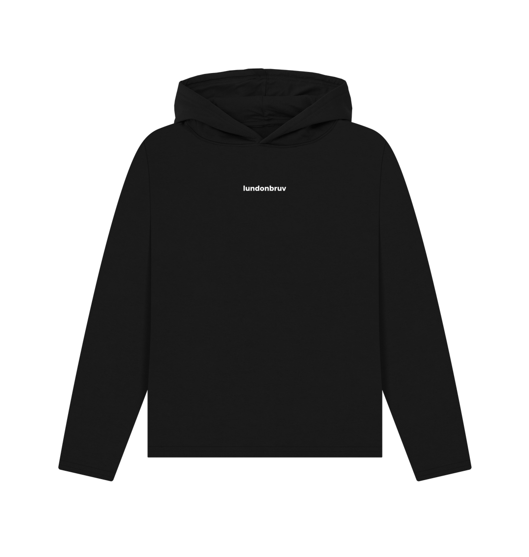 Black Printed Hoody Front