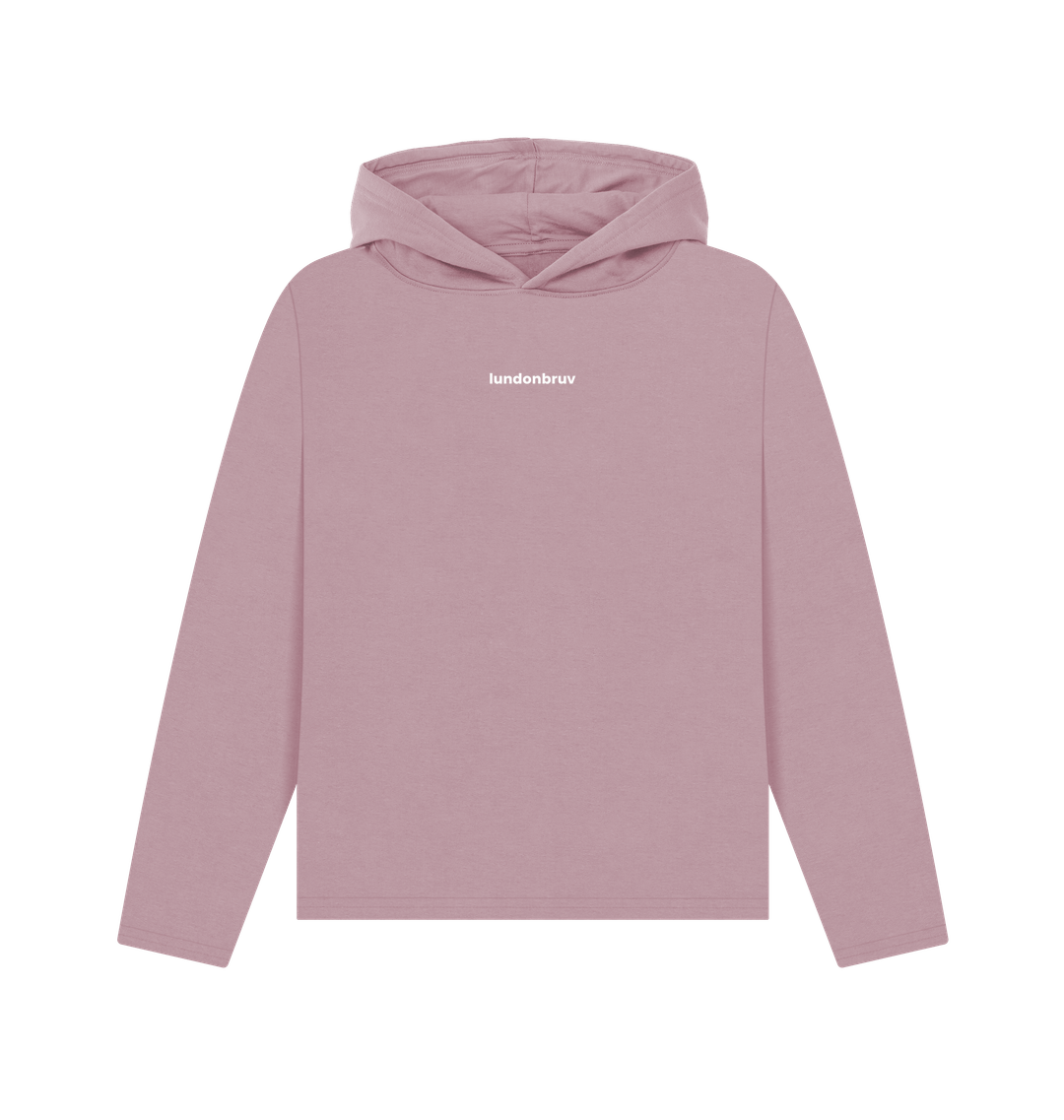 Mauve Printed Hoody Front