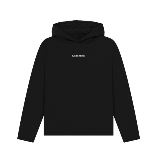 Black Printed Hoody Front
